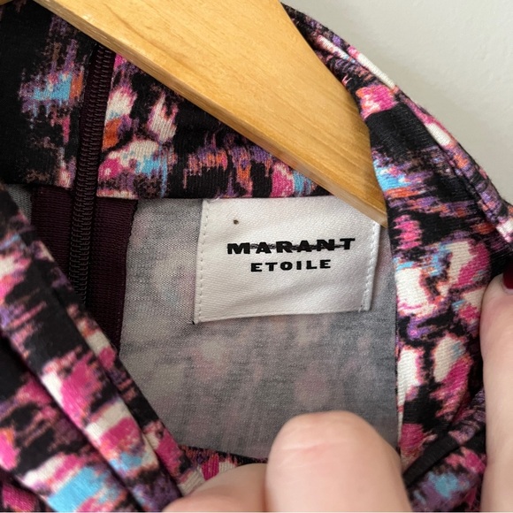 Isabel Marant Étoile Women's Floral Lou High-Neck Blouse in Multicolor NWOT - Picture 7 of 8